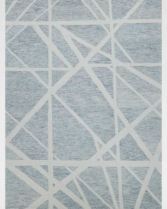 Miami Hand-Tufted Silver/Ivory Rug, 12' x 15'